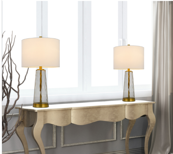 brass table lamp