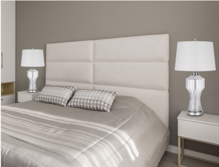 silver table lamp