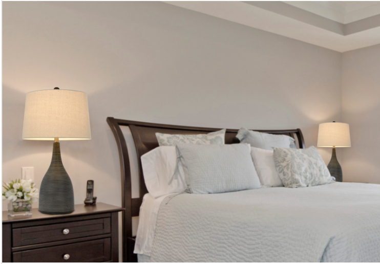 dark grey table lamp