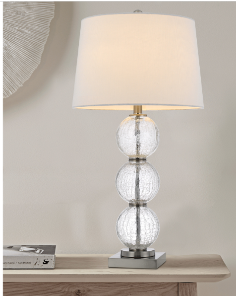 silver table lamp