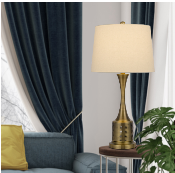 brass table lamp