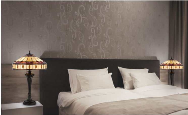 black table lamp