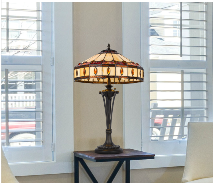 black table lamp