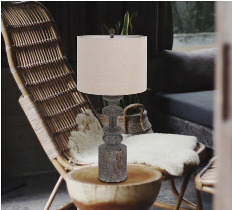 grey table lamp