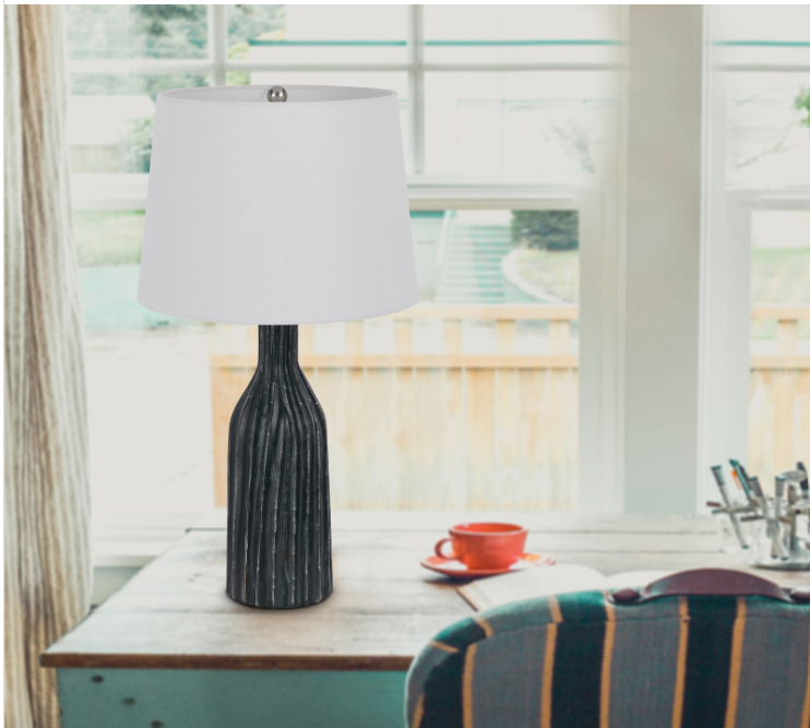 black table lamp