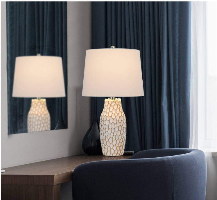 white table lamp
