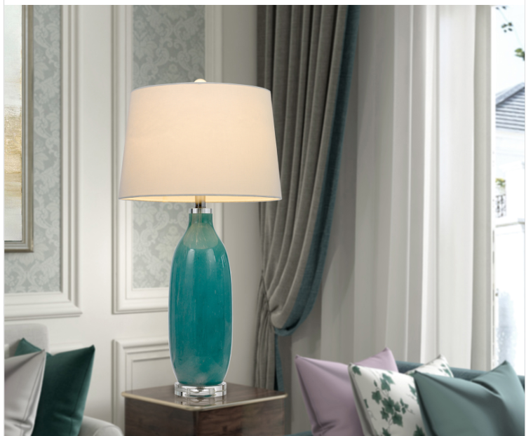 green table lamp|