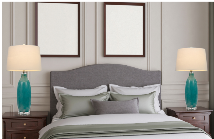 green table lamp|