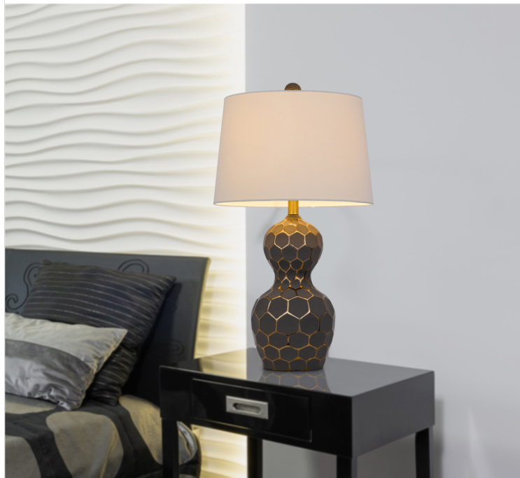 black table lamp