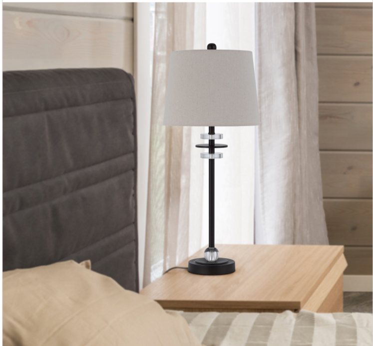 black table lamp