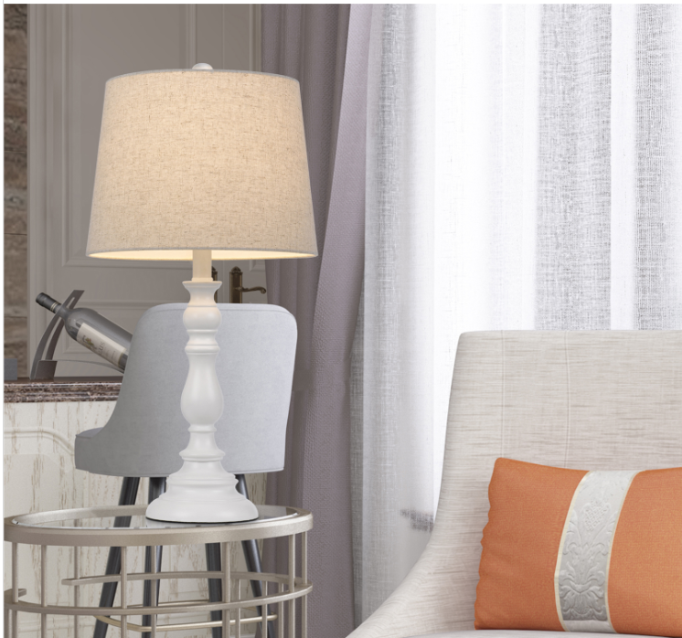 white table lamp