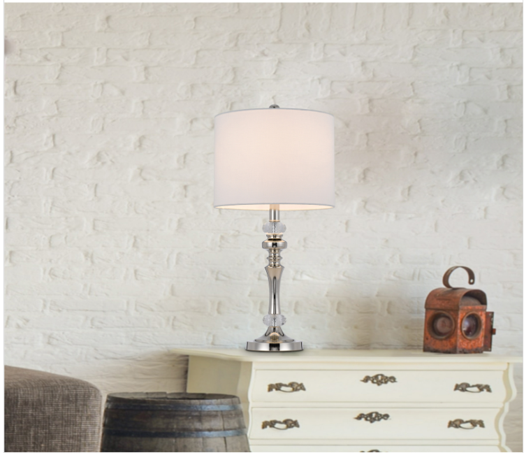 silver table lamp