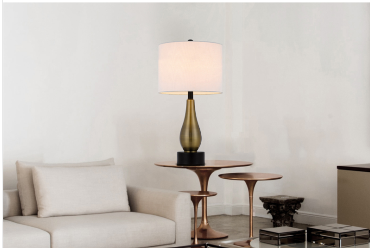 brass table lamp