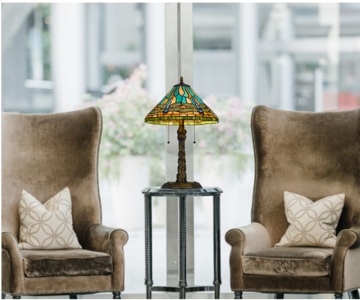 brass table lamp