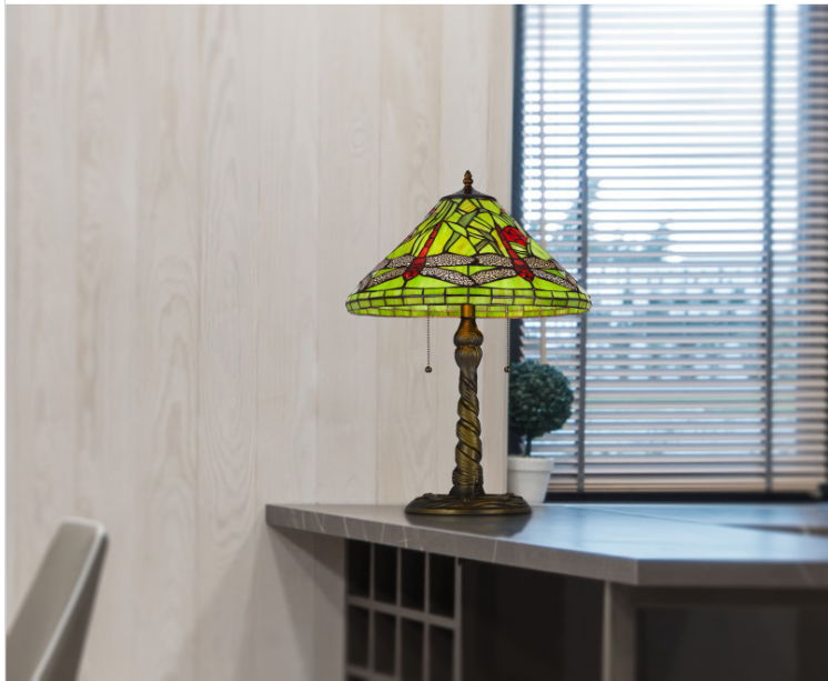 brass table lamp