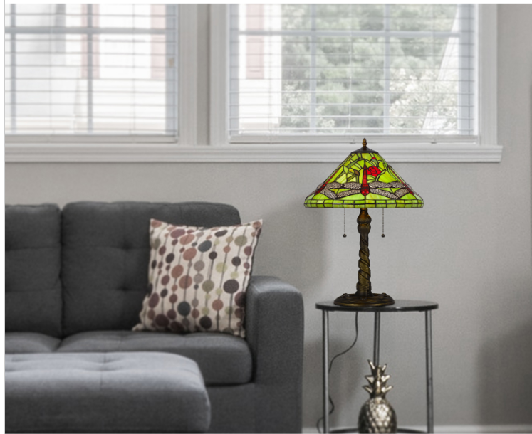 brass table lamp