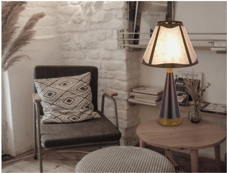 brown table lamp