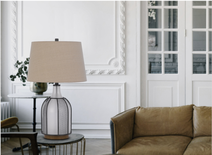 black table lamp