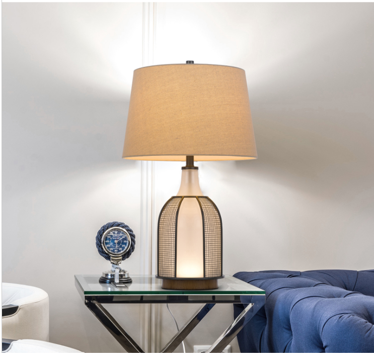 black table lamp