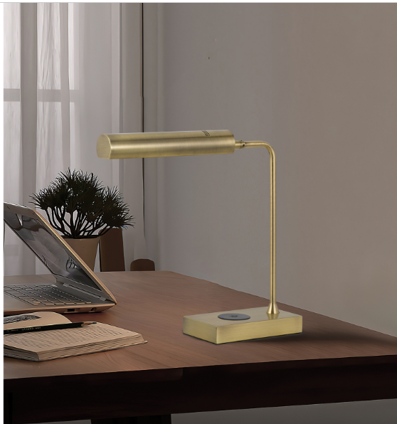 brass table lamp