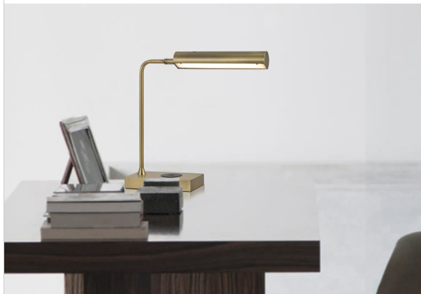 brass table lamp