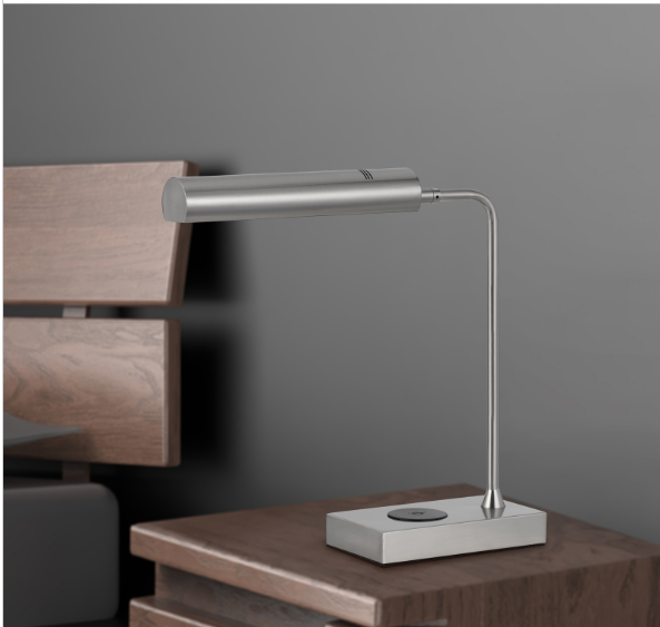 silver table lamp