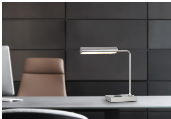 silver table lamp