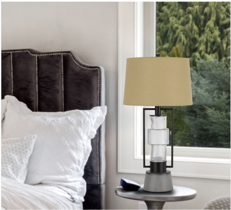 black table lamp