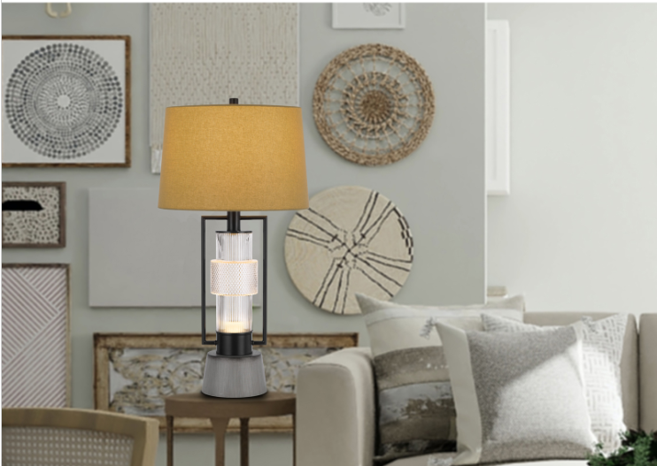 black table lamp