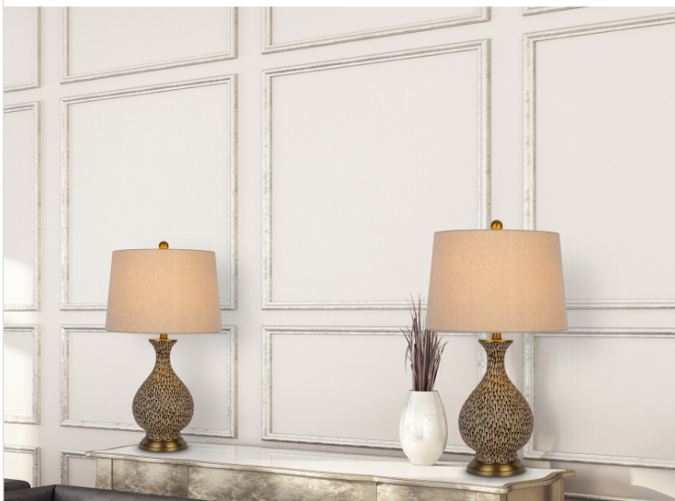 brass table lamp