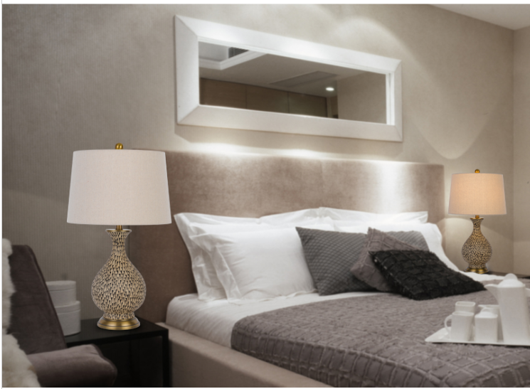 brass table lamp