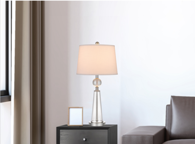 silver table lamp