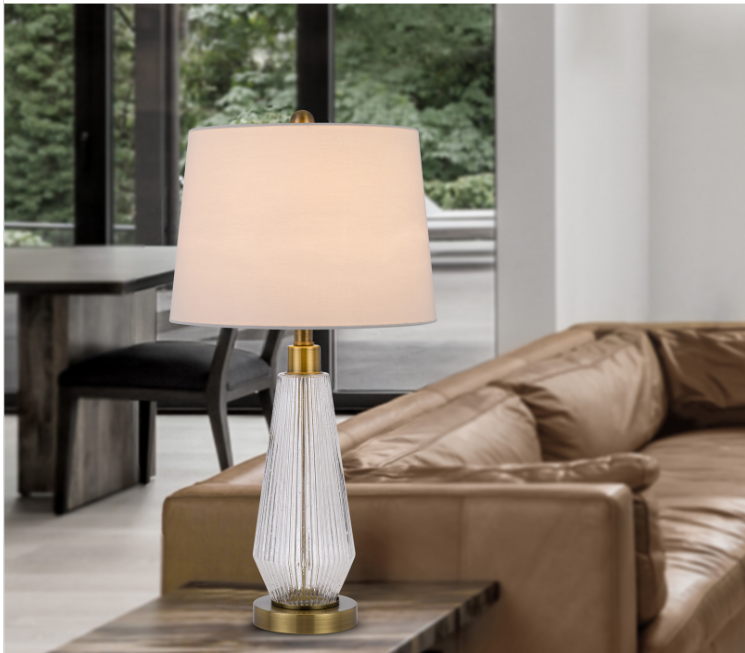 brass table lamp
