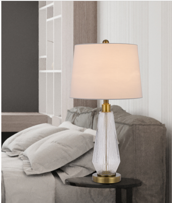brass table lamp