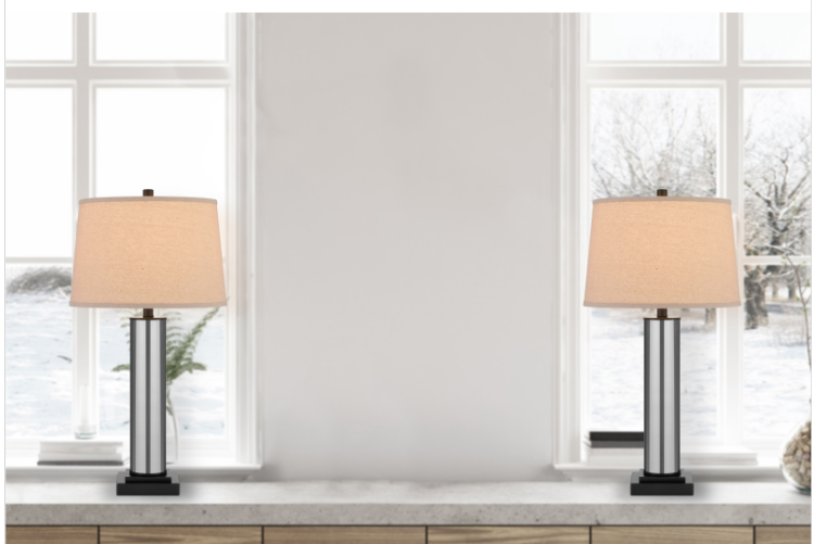 black table lamp