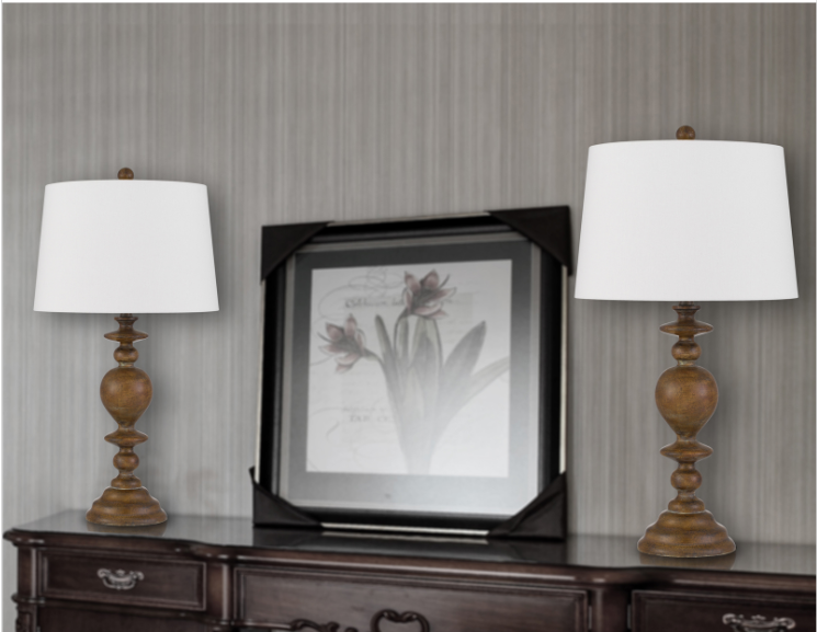 oak table lamp