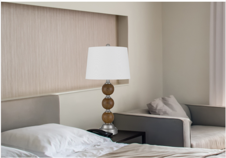 silver table lamp