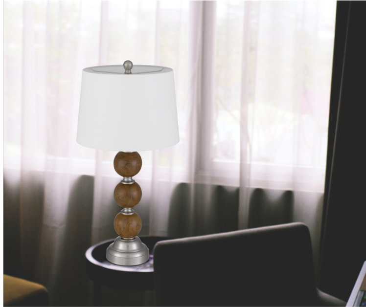 silver table lamp