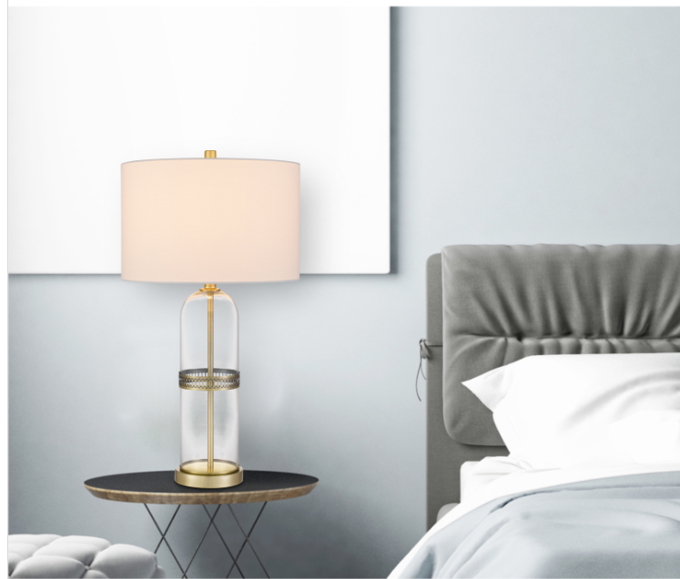 brass table lamp