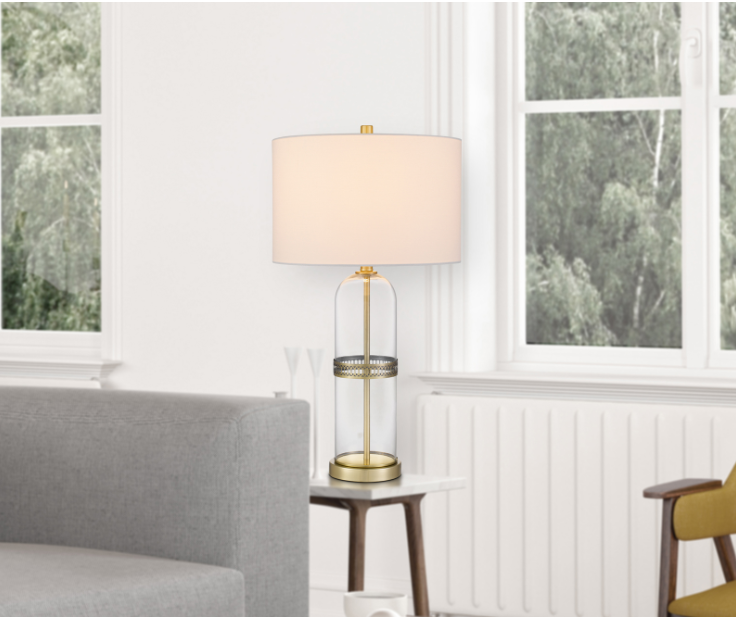 brass table lamp