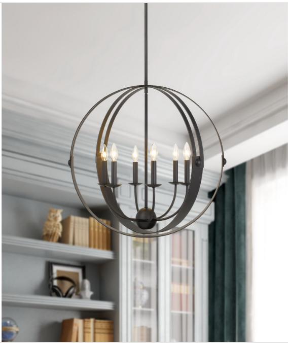 black chandeliers