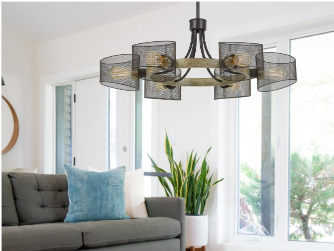 black chandeliers