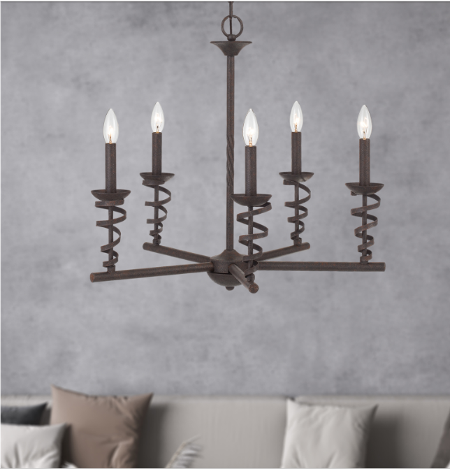 black chandeliers