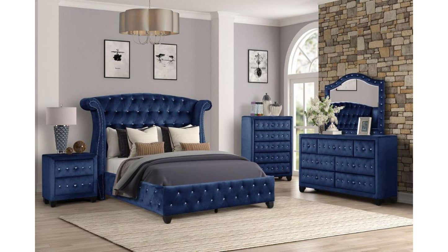 navy bedroom set
