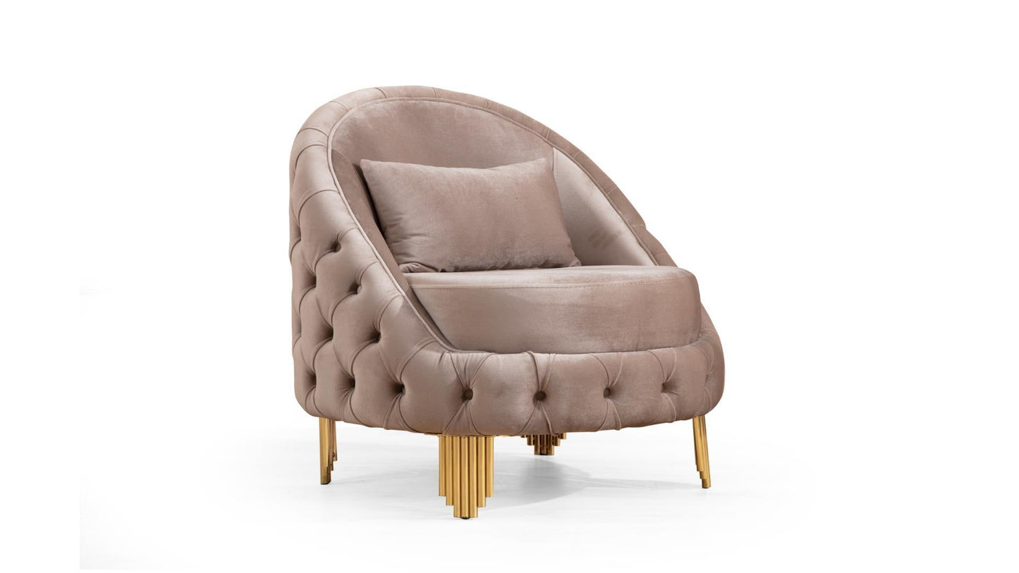 taupe fabric chair