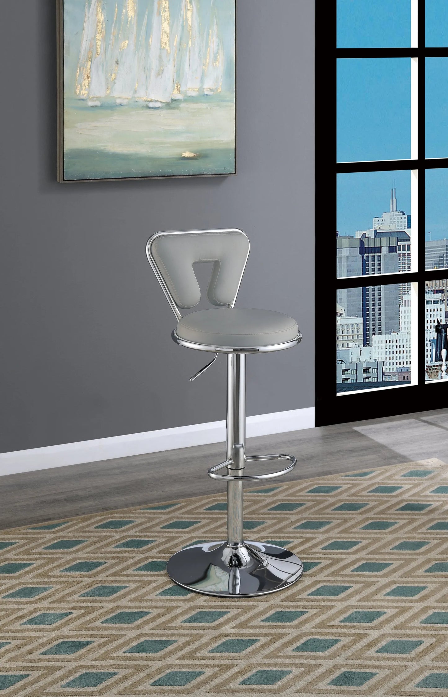 grey bar stool