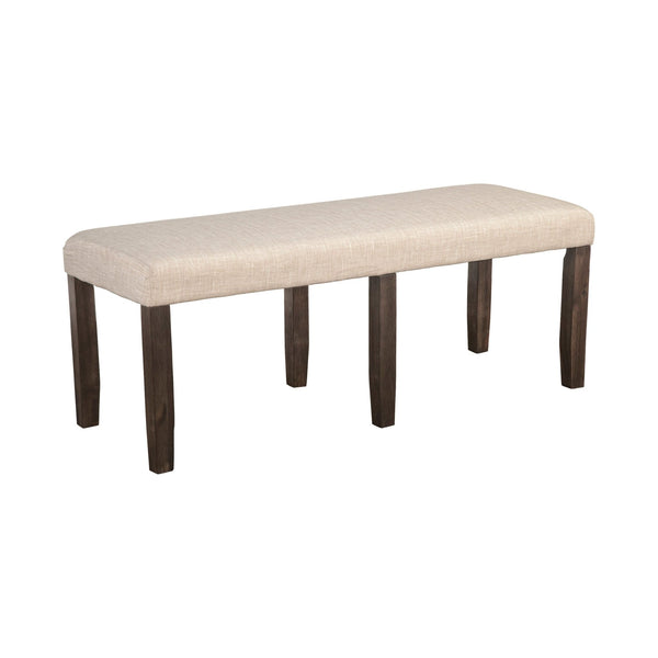 Espresso dining bench