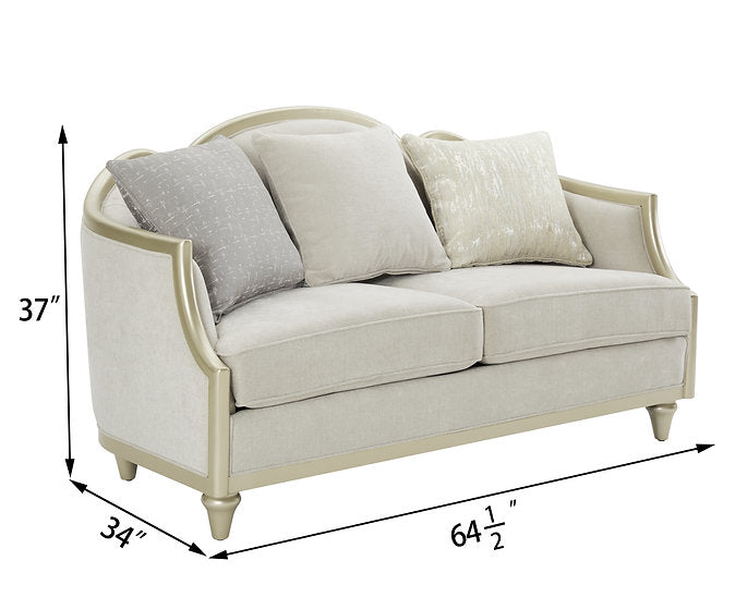 light grey fabric sofa set