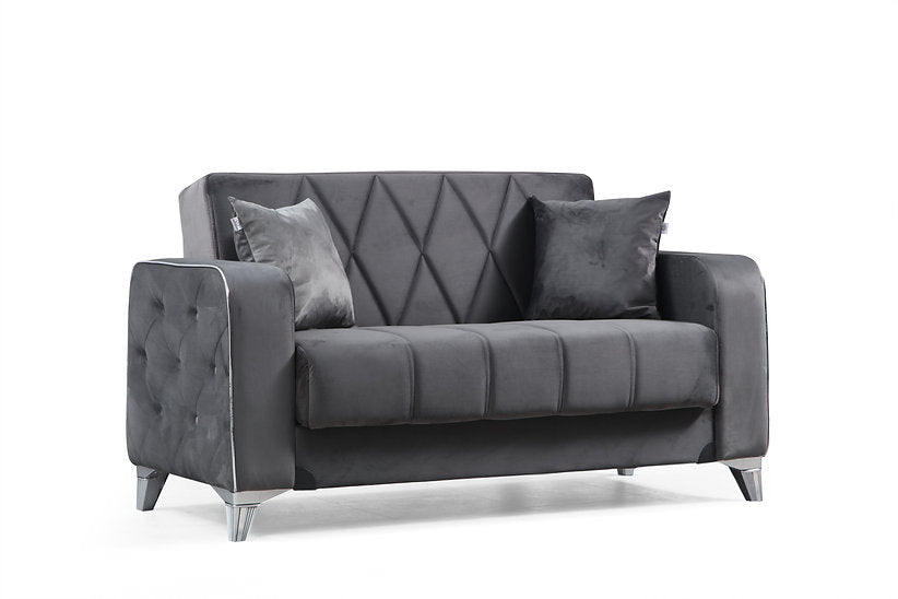 grey fabric sofa set