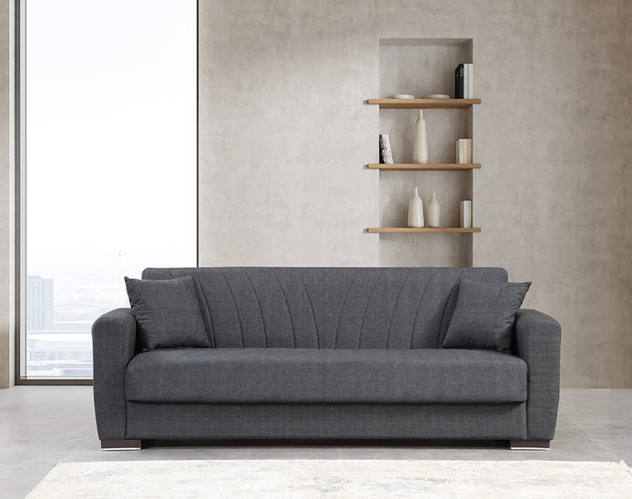 dark grey sofa